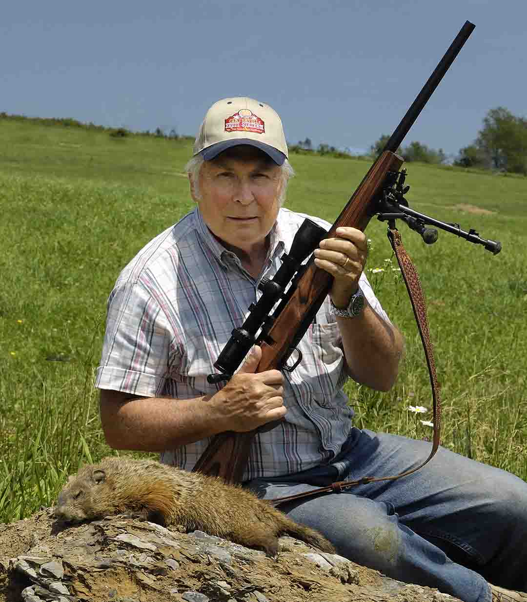 This is what it is all about when it comes to hunting woodchucks. On a bright summer’s day, the gun, scope, ammunition and the shooter made it all worthwhile on this pasture in New York state with this combination at just under a 100 yards.